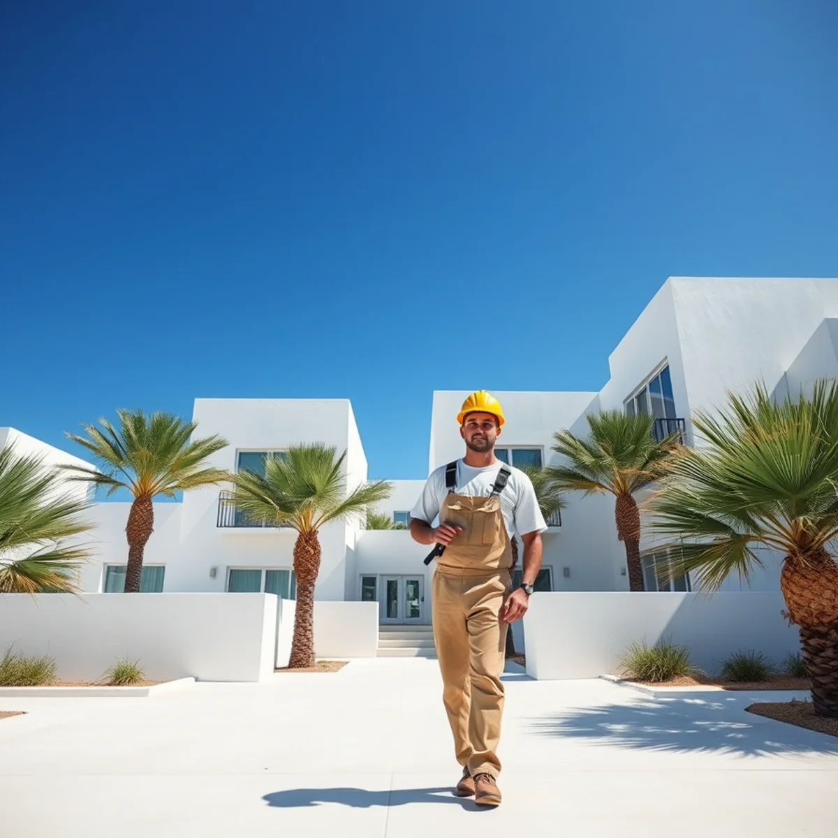 White Bermuda-style courtyard homes in Alys Beach, Florida