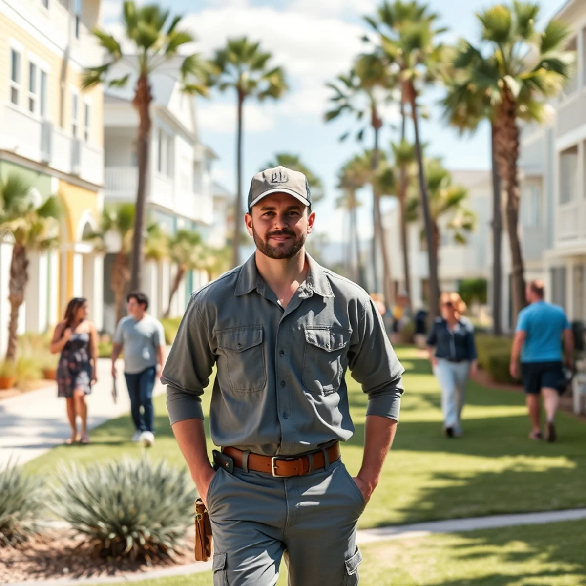 Townhomes and shops at the Gulf Place town center on Scenic 30A