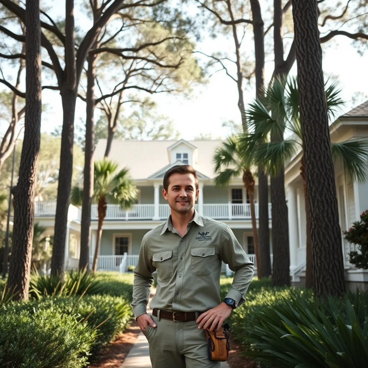 Southern-style luxury home surrounded by pines in WaterColor, Florida